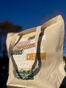 Truro High School printed cotton canvas bag