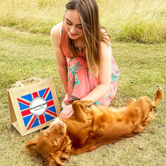 Huffkin bag with spaniel 2023 square web